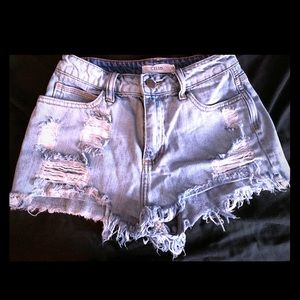 Ripped jeans shorts